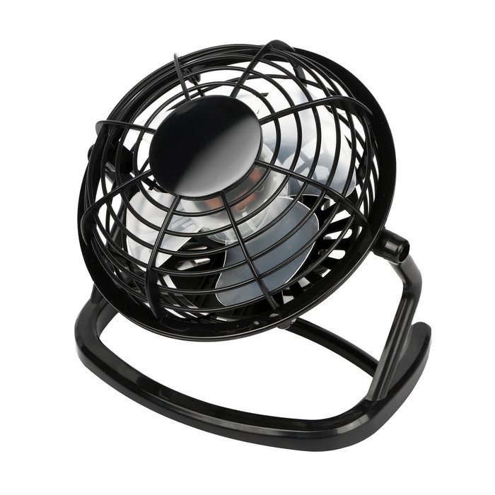 iMounTEK Mini USB Fan, Ultra Quiet Silent Design, Angle Upwards/Downwards, 128mm Diameter (Black) N9
