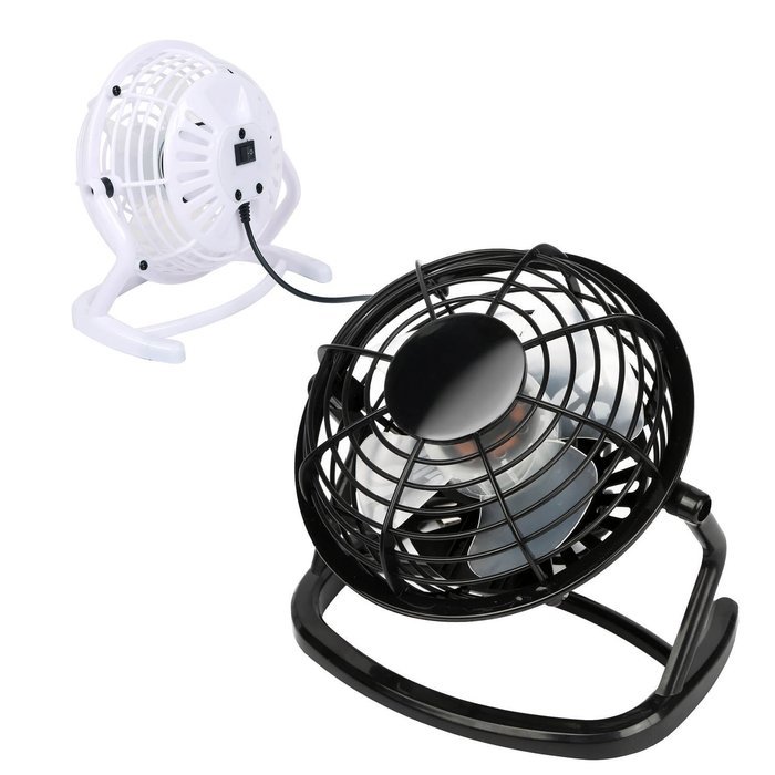 iMounTEK Mini USB Fan, Ultra Quiet Silent Design, Angle Upwards/Downwards, 128mm Diameter (Black) N10
