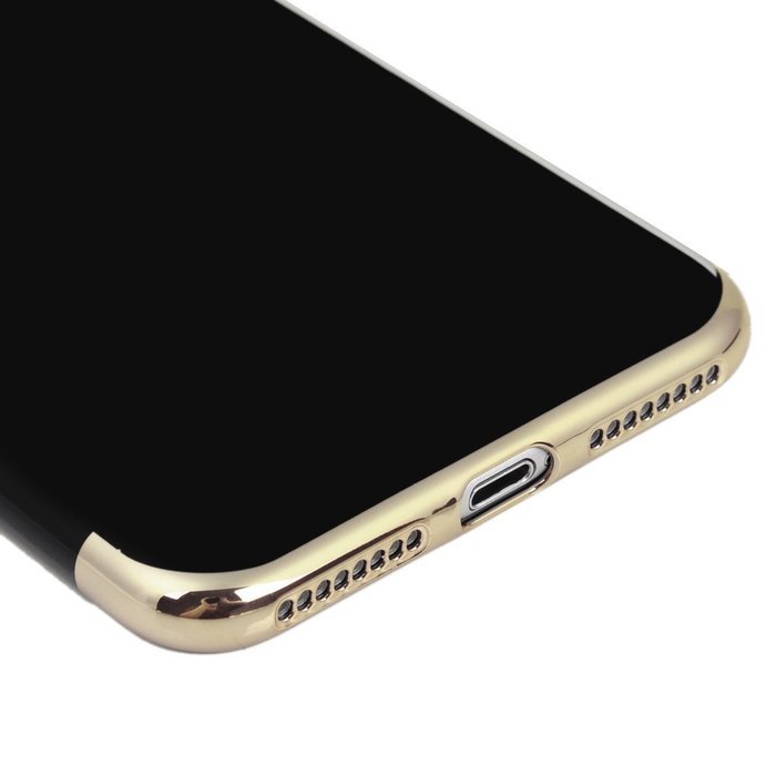 iPhone 7 Plus Case (5.5 inch) - Shockproof Soft TPU Rubber Skin Gel Bumper Case Splicing Electroplating Frame... N21