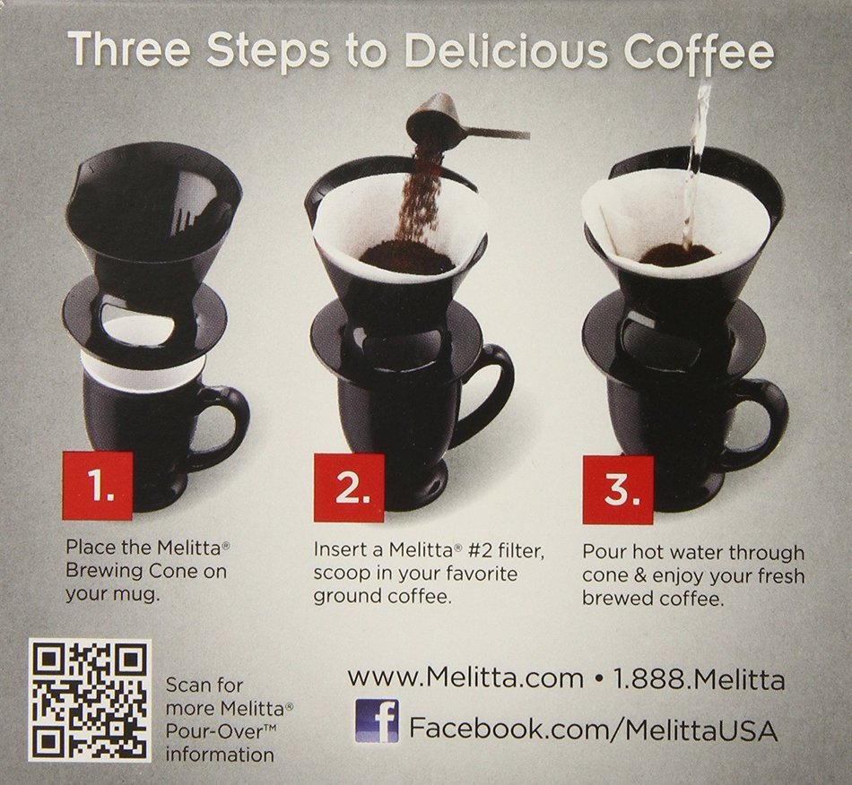 Melitta 64010B Ready Set Joe Mug and Cone ( Black ) N3