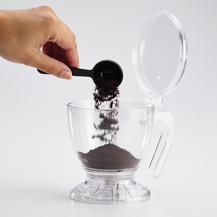 BonJour 46576 Plastic Coffee and Tea Smart Brewer, 19.5 oz, Clear