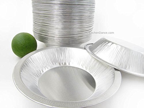 Disposable/Reusable Heavy Duty Aluminum 6" Mini Pie Pans Deep #677- 11 oz Capacity (25) N2