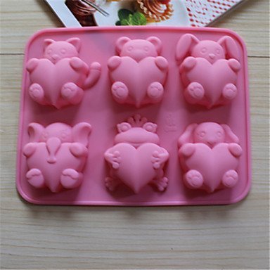 Y&XL&H Bakeware Animal Heart Baking Molds Chocolate Mold Cookies Mold Ice Mold N2