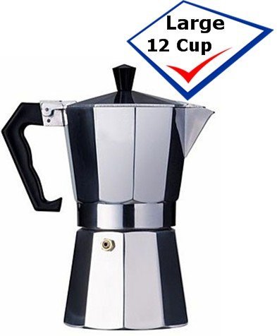 Aluminum Cuban Style Coffee Maker 12 cup.