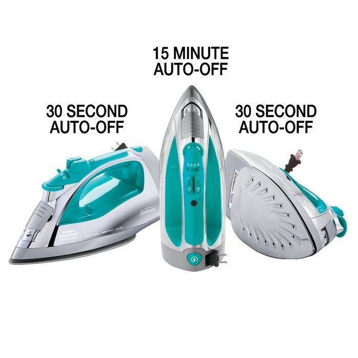 Sunbeam Steam Master Iron with Anti-Drip Non-Stick Stainless Steel Soleplate and 8' Retractable Cord, 1400 Watt N5