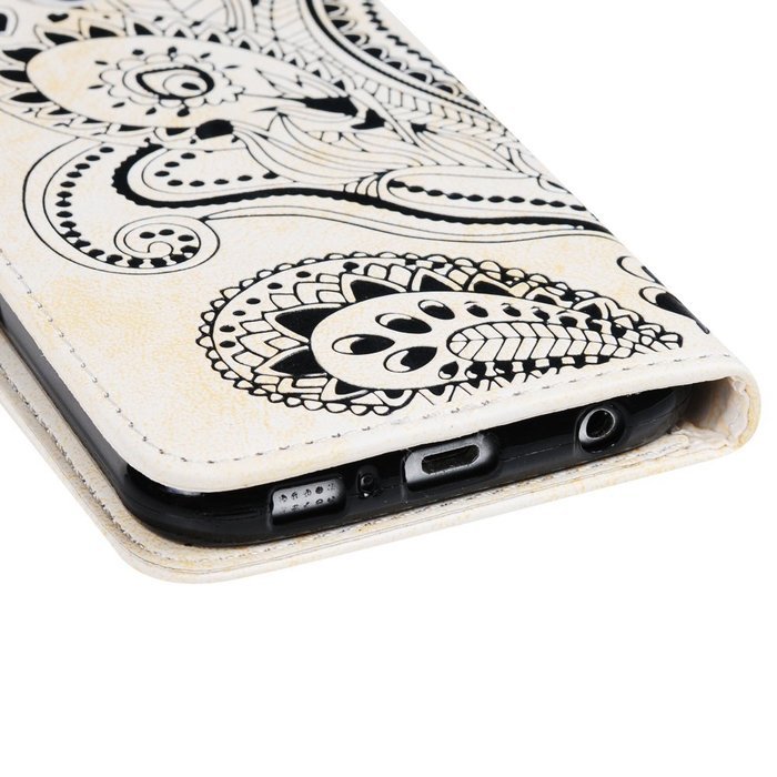 Galaxy S6 Case,Samsung Galaxy S6 Case - Wallet Flip Stand Case Embossed Plants PU Leather Case Shockproof Soft... N37