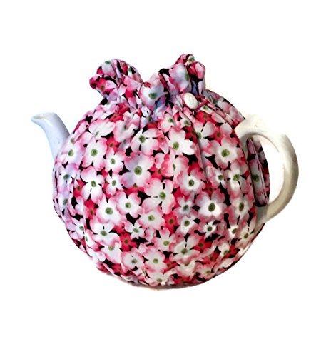Teapot Cozy with Pink Dogwood Flowers for a 5-8 cup teapot #309 N2