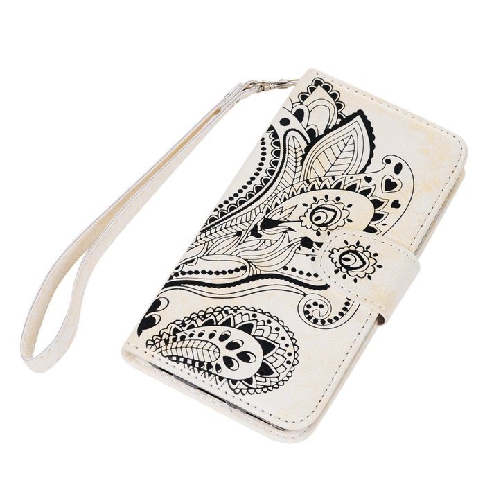Galaxy S6 Case,Samsung Galaxy S6 Case - Wallet Flip Stand Case Embossed Plants PU Leather Case Shockproof Soft... N44
