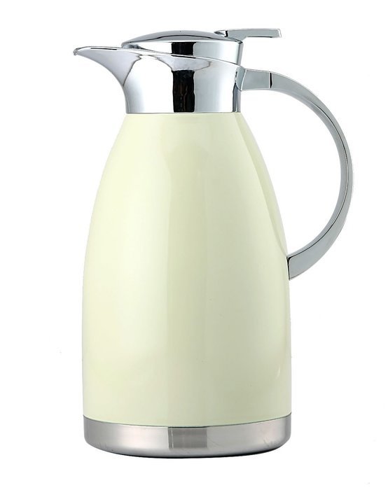 Ivory White Premium Vacuum Insulated Stainless Steel Coffee Carafe, 68-Ounce