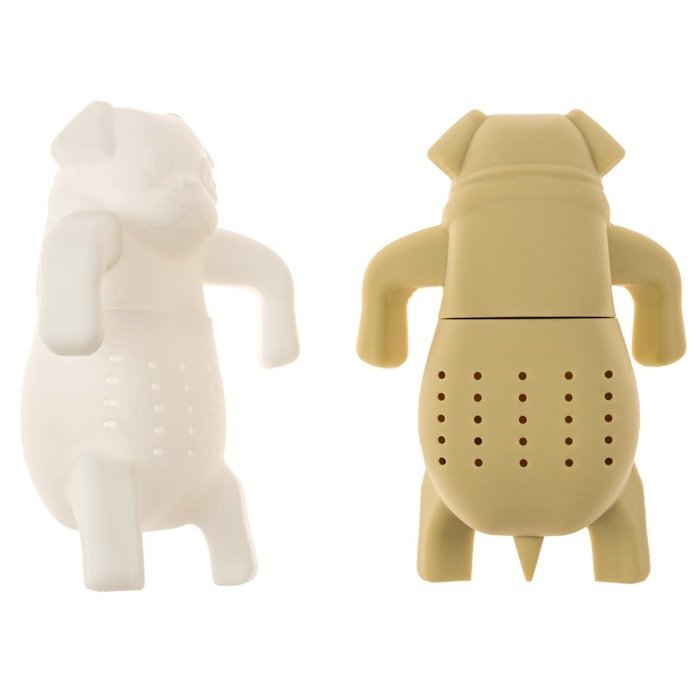 A.B Crew Mr and Miss Pug Silicone Tea Infuser Set of 2 Cute Teacup Strainer Teapot Filter Best for Loose Leaf N2