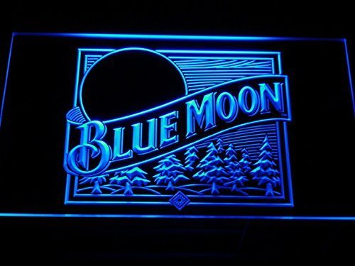 A167-b Blue Moon Beer Bar Pub Logo Neon Light Sign by Blue Moon Beer Bar Pub Logo