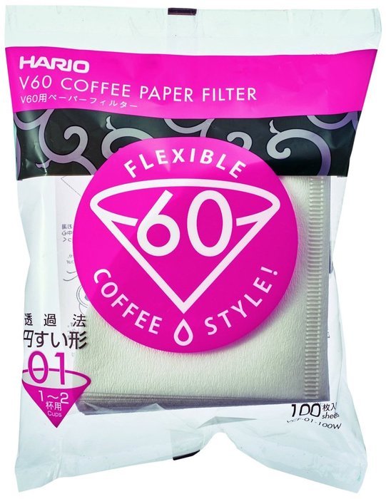 Hario 02 100 Count Coffee Paper Filter, Natural N2