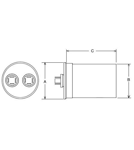 Rheem/Protech 43-101666-37 - Capacitor - 45/370 Single Round - Rheem/R