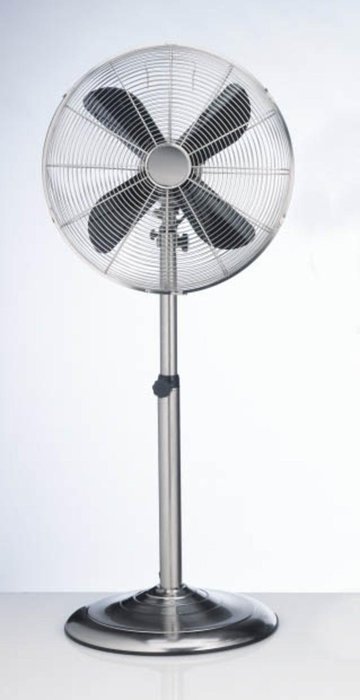 48" Silver Traditional Style Adjustable Oscillating Indoor Standing Floor Fan