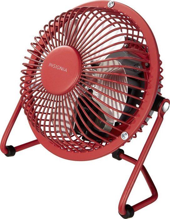 Red Table Desk Fan Durable Workstation Small Space Air Cooling Unit 360&deg; Tilt N3