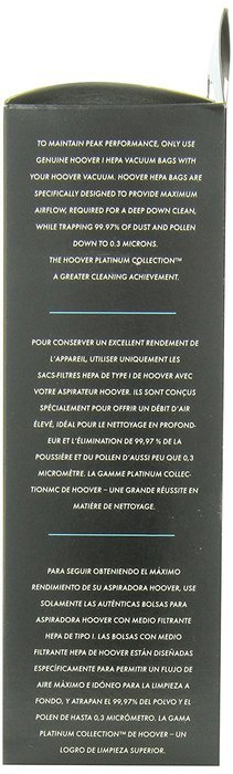 Hoover Type I HEPA Bag (2-Pack), AH10005 N2