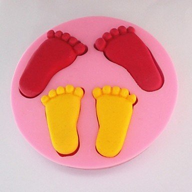 Sher Bakeware Silicone Foot Baking Molds for Chocolate Cake Jelly (Random Colors)