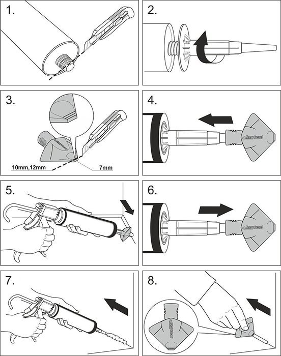 Professional Easybead Sealant Nozzle & Applicator - Finishing Tool by Easybead N6