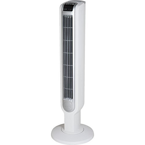 36" Oscillating White Tower Fan - Air Conditioning Refrigeration