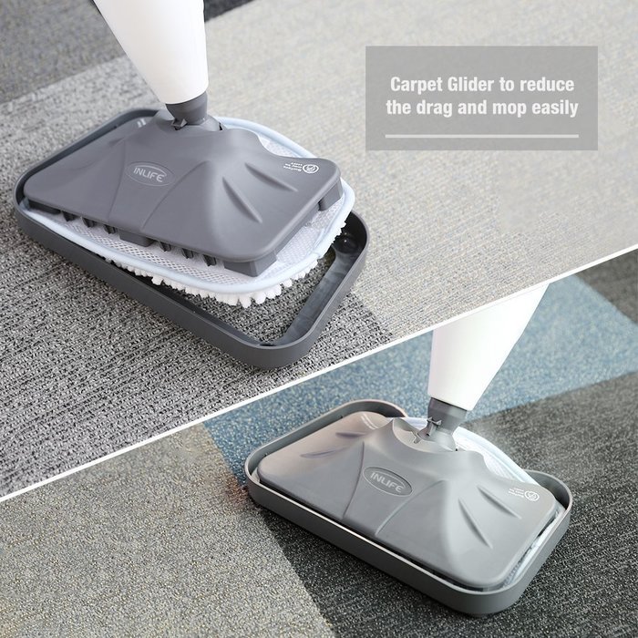 INLIFE S3033 Steam Mop Adjustable Steam Floor Cleaner with 3 Microfiber Pads for Tile, Wood, Vinyl and Laminate... N4