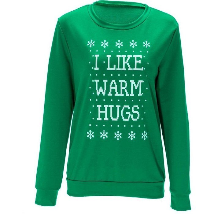 Xmas Pullover Shirt,Morecome Womens Christmas Printing Off Shoulder Sweatshirt (S, Red)
