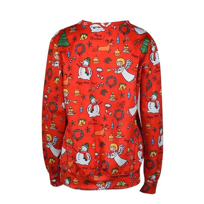 Morecome Women Long Sleeve Pullover Christmas Snowman Gift Elk Print Tops