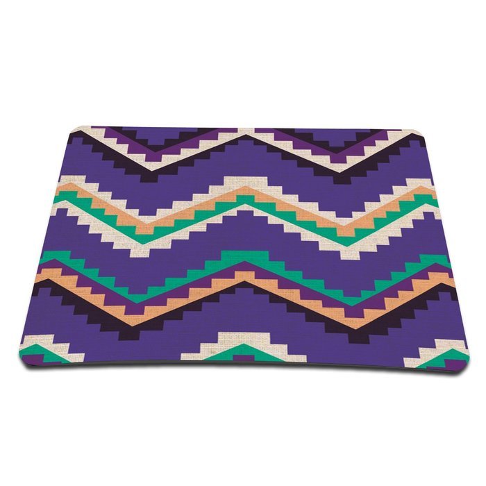 Elonbo TM 8.6 x 7 inches / 220 x 180 mm Cute National Wind Stripe Design Waterproof Neoprene Soft Mouse Pad N9