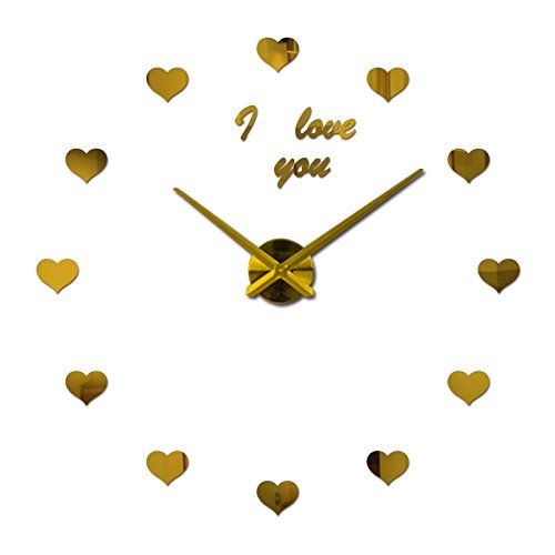 EverTrust(TM) new 3d wall clock diy clocks reloj de pared Quartz watch Living Room Simple Love Circular Acrylic... N3