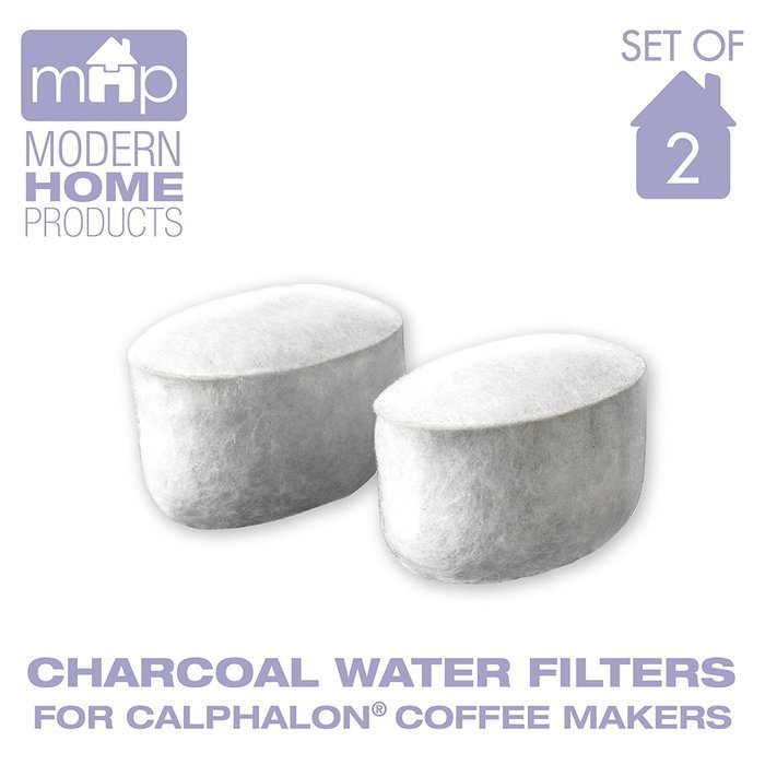 Charcoal Water Coffee Filter Cartridges, Replaces Calphalon Style Water Coffee Filters- Set of 2