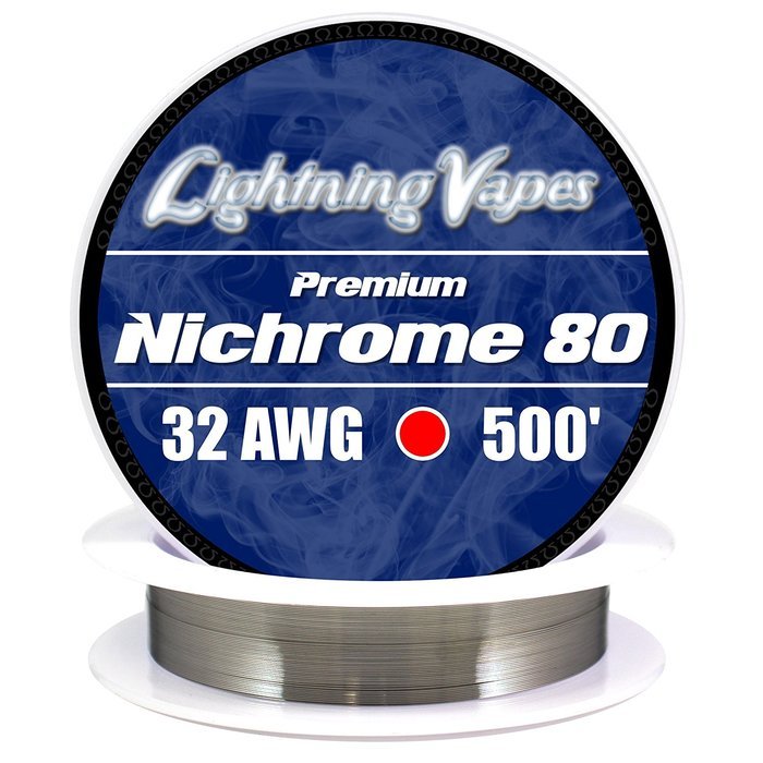 Genuine Lightning Vapes 32 AWG Nichrome 80 Wire 500' N2