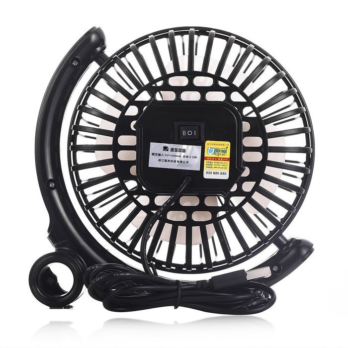 USB Desk Fan Small Personal Fan USB Powered with Two Speed, Metal Design and Quiet, 4" (Blue) N9