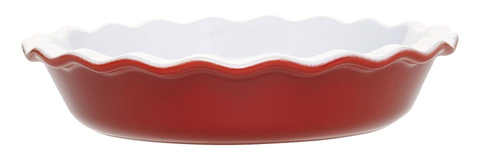 Emile Henry 9-Inch Pie Dish, Cerise Red