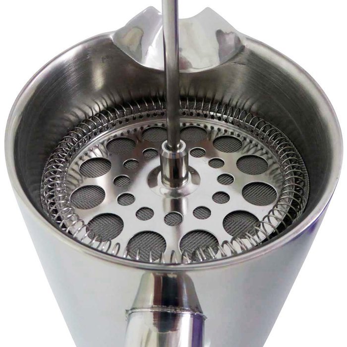 Stainless Steel French Press Coffee Tea Maker Ardito Coffee AC1LSSCP 4 8 oz Cup Safe Touch Double Wall Wide Base...