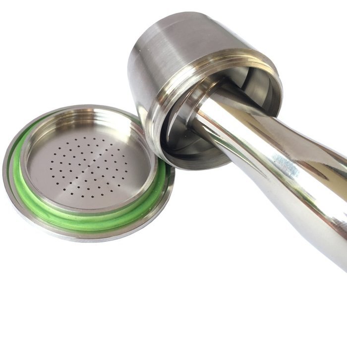 Stainless Steel Coffee Tamper Flat Base For Nespresso Machine Refillable Capsule