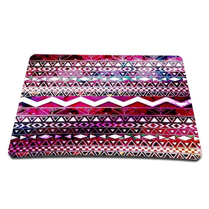Elonbo TM 8.6 x 7 inches / 220 x 180 mm Cute National Wind Stripe Design Waterproof Neoprene Soft Mouse Pad N10
