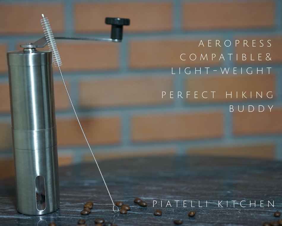 Portable Handheld Coffee Grinder - Ceramic Burr and Professional Grade Stainless Steel. Perfect Manual Coffee... N2