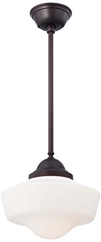 Minka Lavery 2256-576 1-Light Schoolhouse Pendant, Brushed Bronze Finish by Minka Lavery