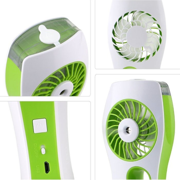 Monilon Mini Misting Fan Portable Cooling Humidifier USB Rechargeable Hydrating Fan with Built-in Battery Air... N11