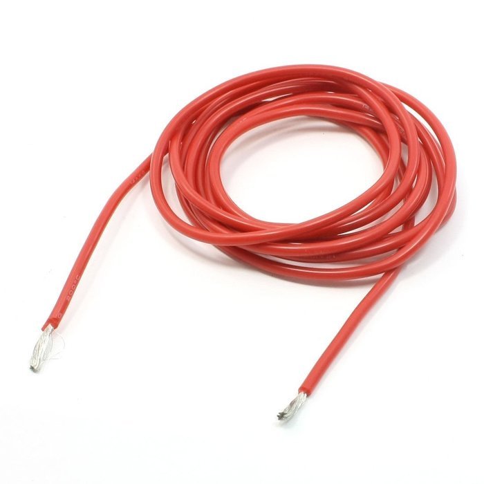 TOOGOO(R) Spare Part 14AWG High Temperature Resistant Red Silicone Wires 2M Long