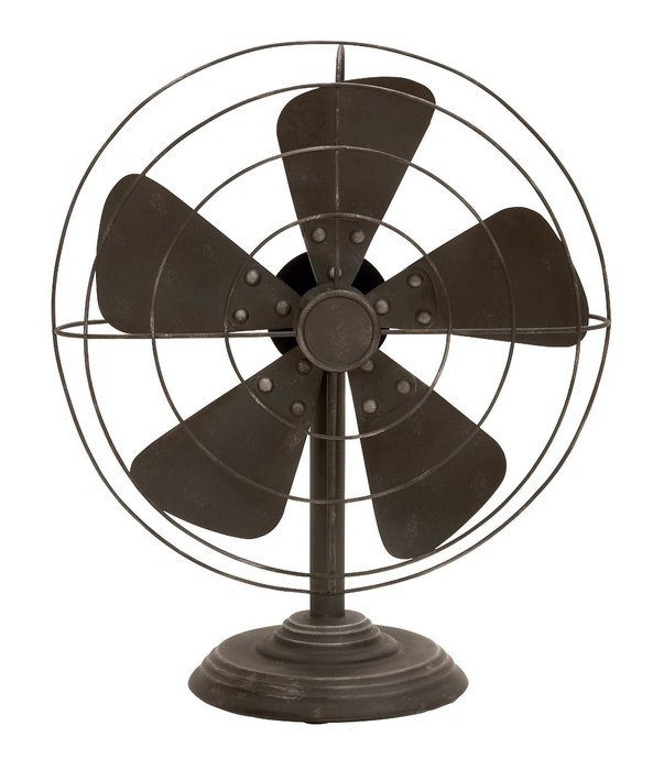 Deco 79 Decorative Vintage-Style Fan(Decor only)