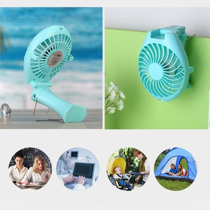 Megadream Portable USB Rechargeable 18650 Battery Operated Foldable Desk Personal Hand Held Cooling Fan with Big... N19