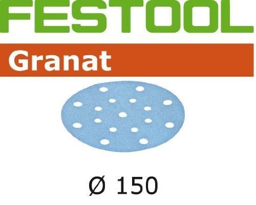 496982, Festool Granat Abrasive 6 in, 220 Grit, 100 pcs by Festool