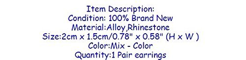 1 Pair Women Fashion Cute Crystal Rhinestone Hollow Butterfly Ear Stud Earrings