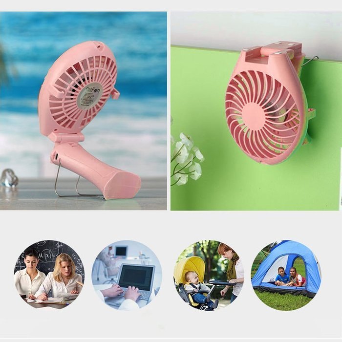 Megadream Portable USB Rechargeable 18650 Battery Operated Foldable Desk Personal Hand Held Cooling Fan with Big... N24