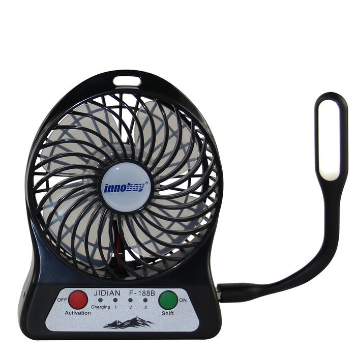 Innobay&reg; Innovative Pocket Rechargeable Fan Built-in with 4400mah Lithium Battery Also Working As Power Bank (... N5