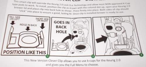 Sonar Brain Clever Clip Brew Any K-Cup In your 2.0 Keurig Works in all 2.0 Models By Sonar Brain (1) N5