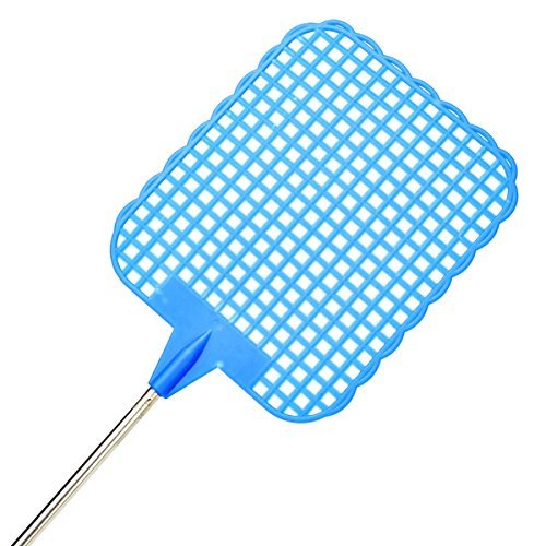 2pcs Adjustable Collapsible ABS & Stainless Fly Swatter Plastic Flapper N4