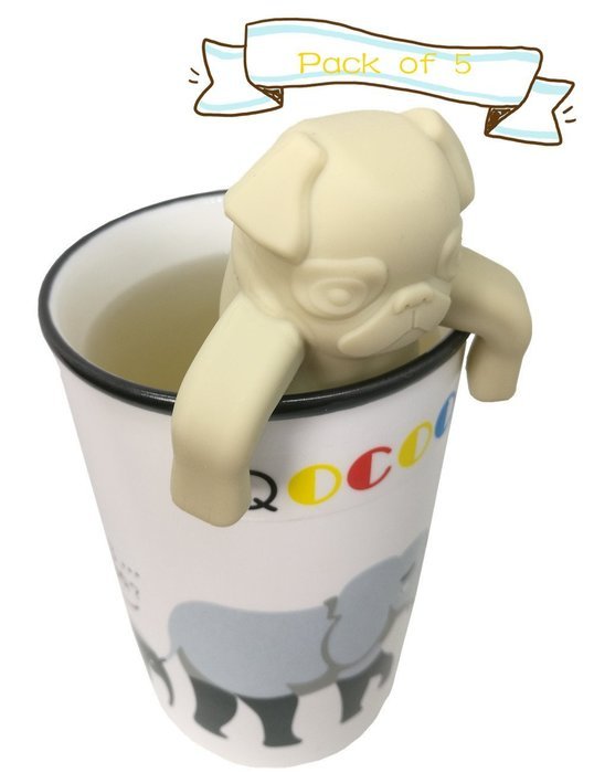 QOCOO Pack of 5 Loose Leaf Tea Infuser Strainers for Herbal Weight Loss Tea and Mulling Spices Made from Food-Grade... N2