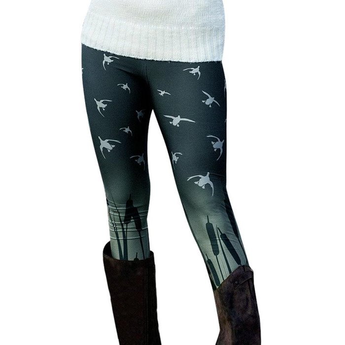 PHOTNO Fashion Women Skinny Printed Stretchy Pants Leggings N23