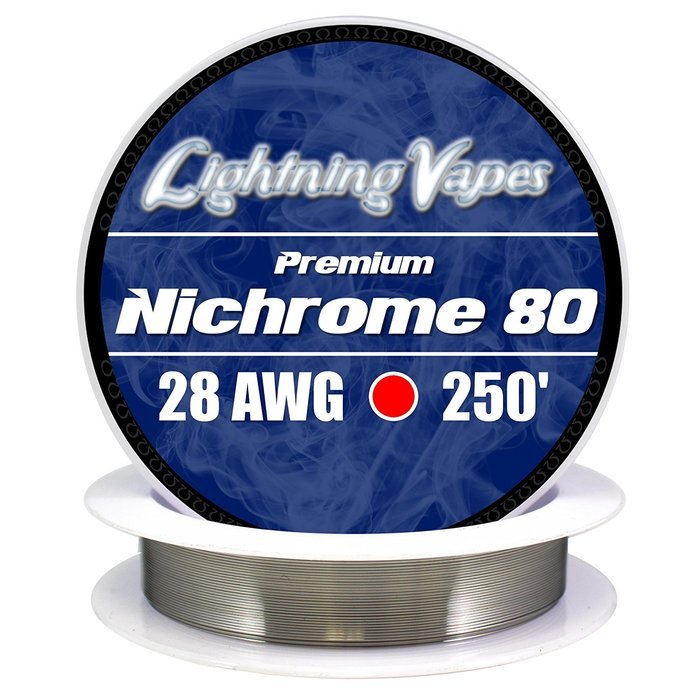 Genuine Lightning Vapes 28 AWG Nichrome 80 Wire 250' N2
